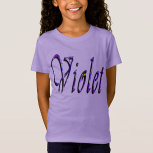 Violeta, nombre de Chicas, logotipo, camiseta de l