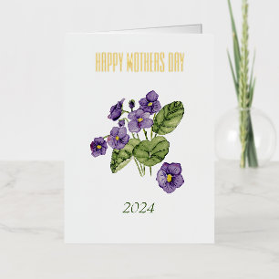 violeta púrpura Feliz día de las madres