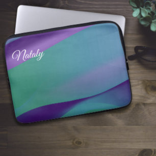 Violeta púrpura minimalista con el nombre de Bolsa