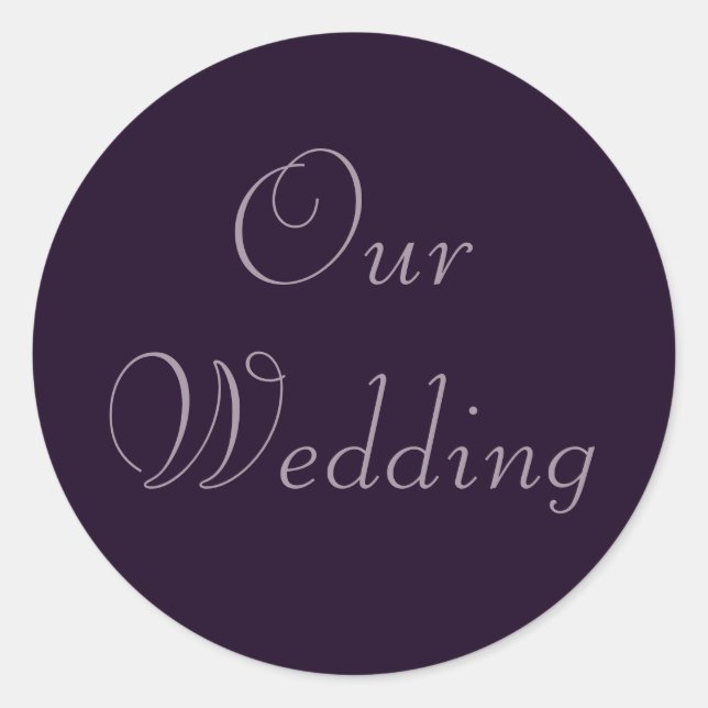 Violeta Púrpura Profunda Nuestros Pegatinas De Bod (Anverso)
