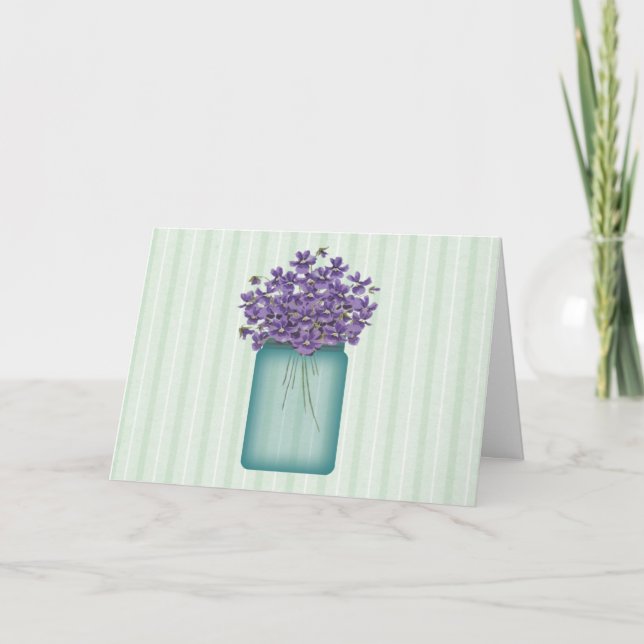 Violeta tarjeta de Pascua de Fuente grande (Anverso)
