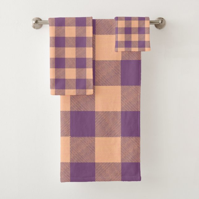 Violeta y beige a cuadros de Búfalo (In situ)