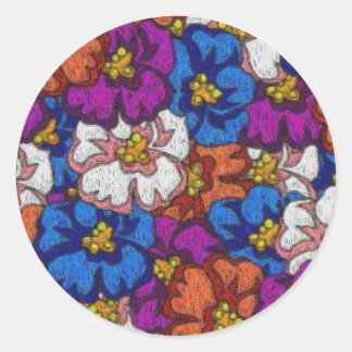 Violetas abstractas - Pegatina