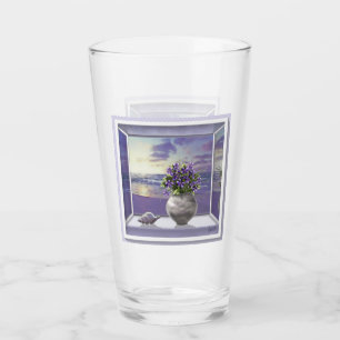 violetas en tarro lunar