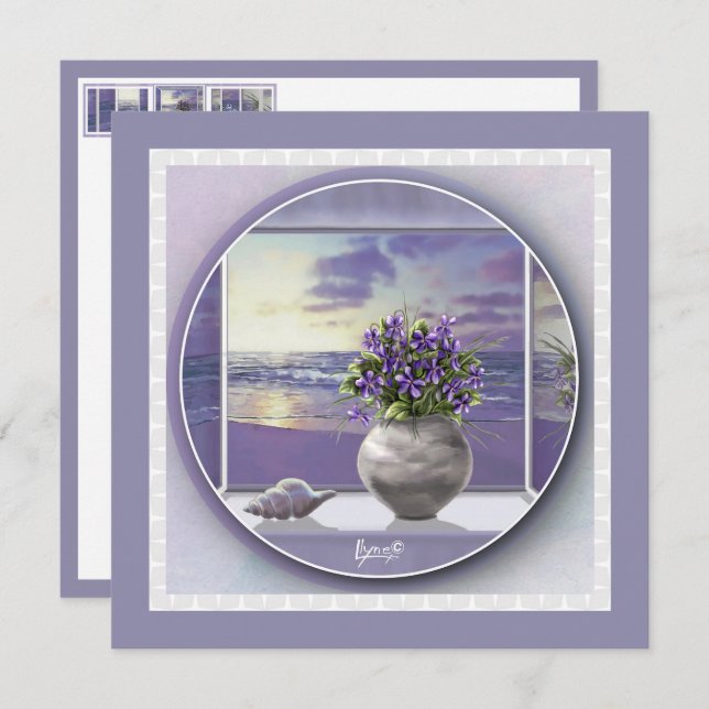 violetas en tarro lunar (Anverso / Reverso)