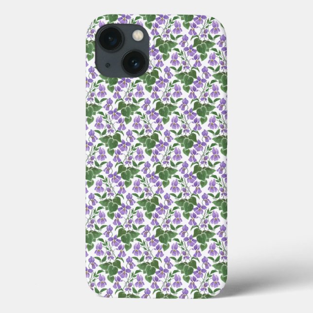 Violetas malvas en Funda de maletas para iPad blan (Reverso)