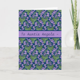 Violetas, tarjeta de saludo del Día de la Madre pa
