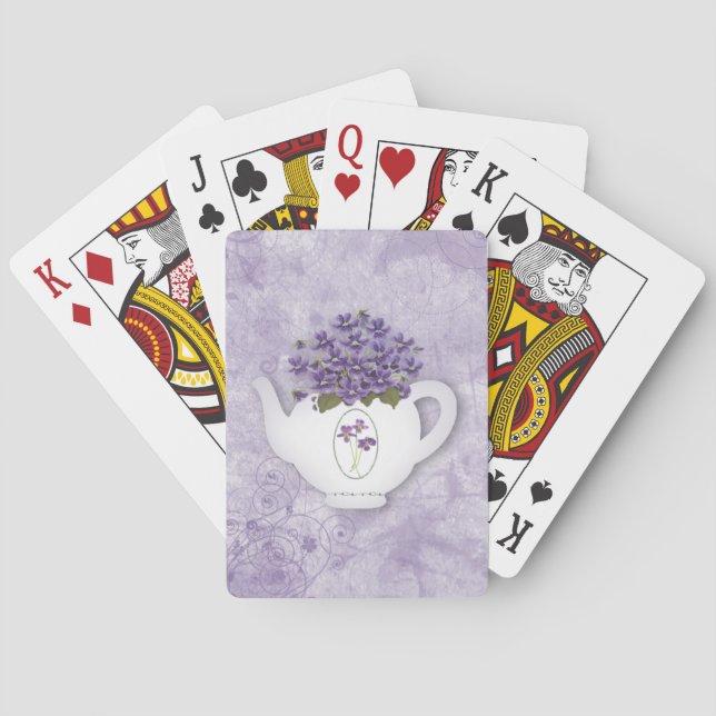 Violets Cartas de juego de Teapot (Reverso)