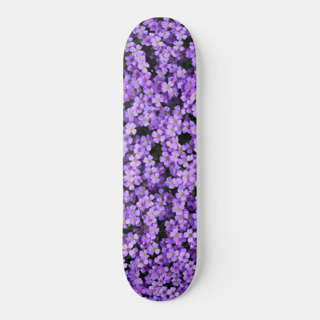 Violets Skateboard Violet Flowers Spring Purple (Anverso)