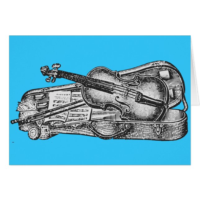 Violín con el caso (Anverso (Horizontal))