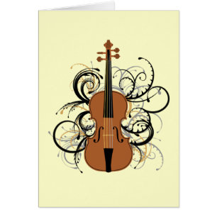 Violín con remolinos