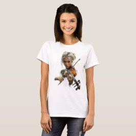 violín de camisetas de mujeres violón