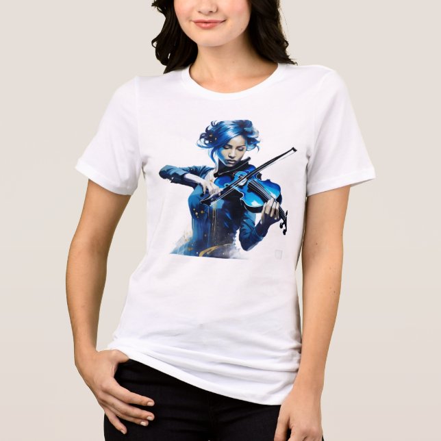 violín de camisetas de mujeres violón (Anverso)