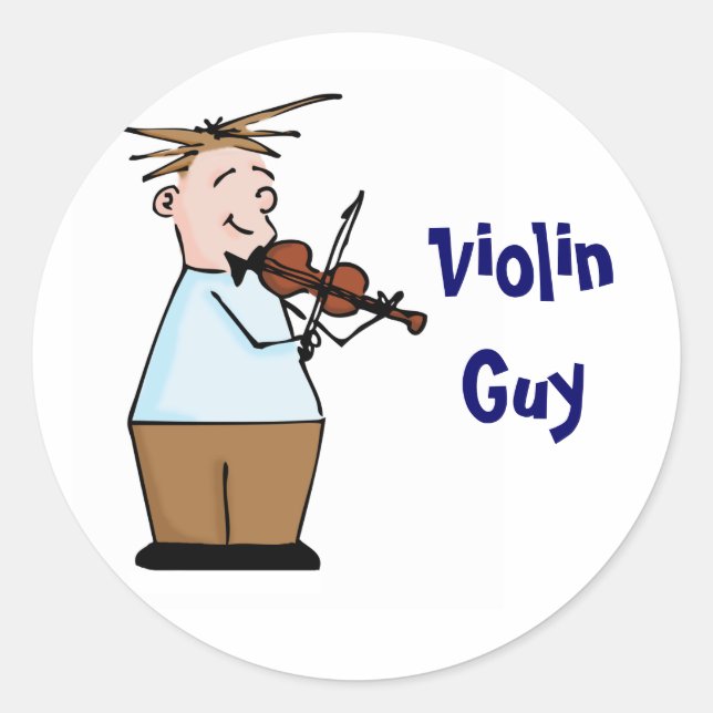Violin Guy Pegatinas (Anverso)
