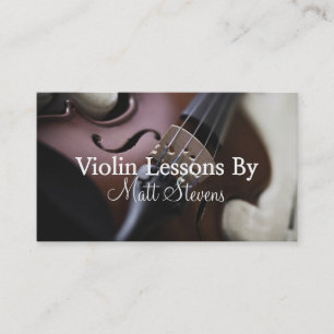 Violin Lessons Music Instructor tarjeta de visita