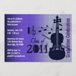 Violin musical de invitación a la fiesta de gradua
