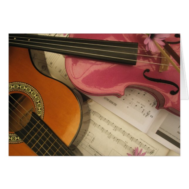 Violín rosa y guitarra (Anverso (Horizontal))