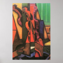 Violín y Guitarra de Juan Gris, Arte Cubista Vinta