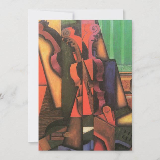 Violin y guitarra de Juan Gris, arte de cubismo vi (Anverso)