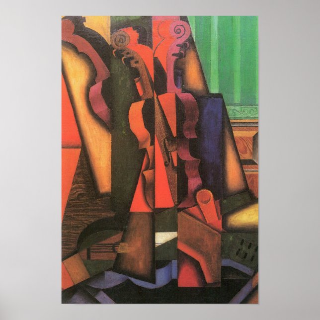 Violin y guitarra de Juan Gris, arte de cubismo vi (Frente)
