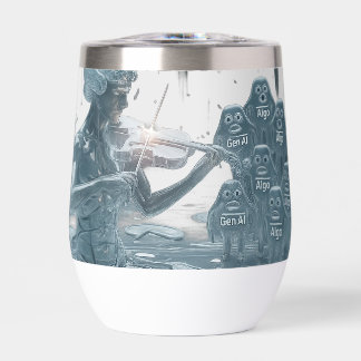 Violinista acuoso, IA y algoritmos (BG blanco)