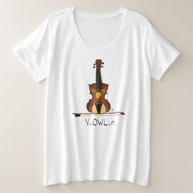 ViOWLin camiseta de tamaño más grande para mujeres (Anverso del diseño)