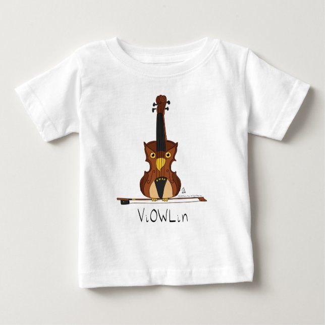 ViOWLin Lechuza violiniana camiseta bebé de niño (Anverso)