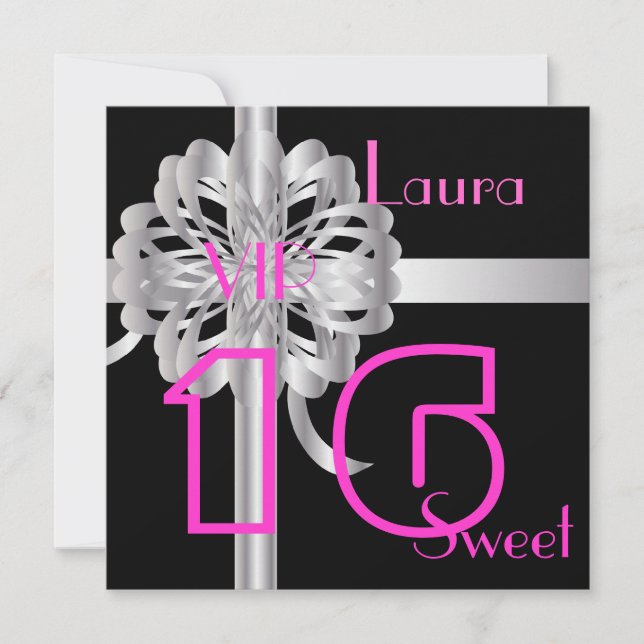 VIP Gigantesco Sweet Dieciséis Invitación a Regalo (Anverso)