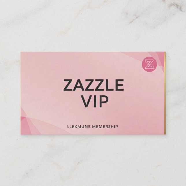 Vip Personalizado rosa de tarjeta de visita (Anverso)