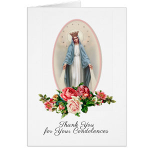 Virgen Católica María Funeral Religioso Gracias