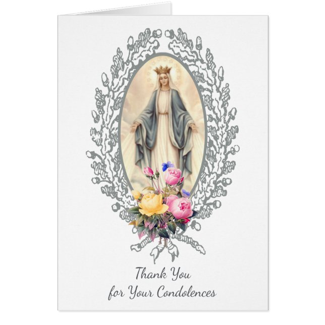 Virgen Católica María Gracias Oración Funeral (Frente)