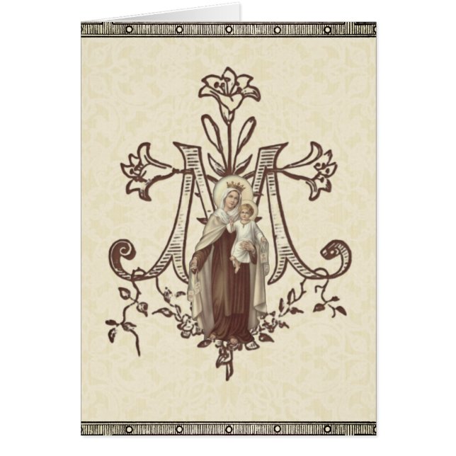 Virgen Católica María Monte Carmel Religioso (Frente)