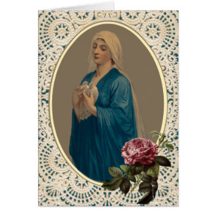 Virgen Católica María Religiosa Rosel Lace