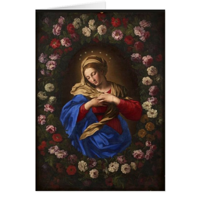 Virgen Católica María Rosas de la Tierra Religiosa (Frente)