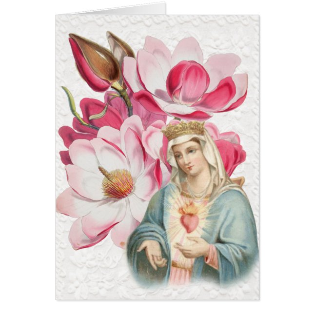 Virgen Católica María Rosas Religiosos (Frente)