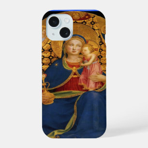 VIRGEN CON NIÑO Y ÁNGELES ,Zafiro Azul