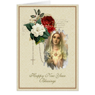 Virgen de Año Nuevo religiosa María Rosaria Floral