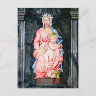 Virgen de Bruges de Miguel Ángel Tarjeta Postal