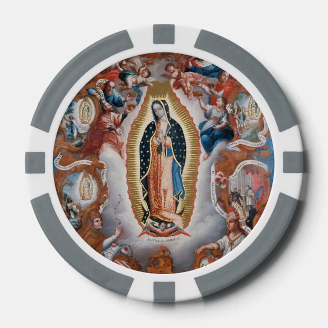 "Virgen de Guadalupe" personalizados de póquer (Anverso)