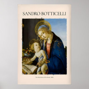 Virgen de la Madonna del Libro de Botticelli Arte 