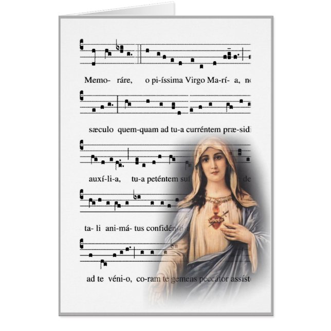 Virgen de la Música de Chant Memorare Gregoriana (Frente)