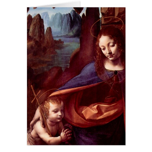 Virgen de Leonardo da Vinci (Madonna) de las Rocas (Frente)