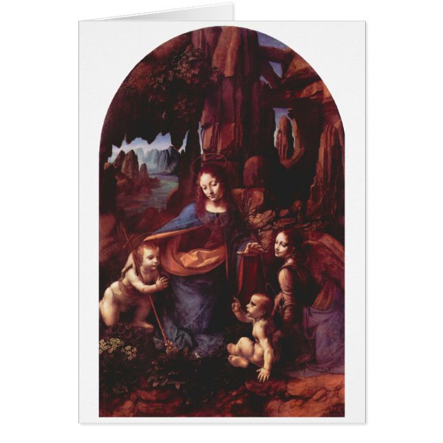 Virgen de Leonardo da Vinci (Madonna) de las Rocas (Frente)