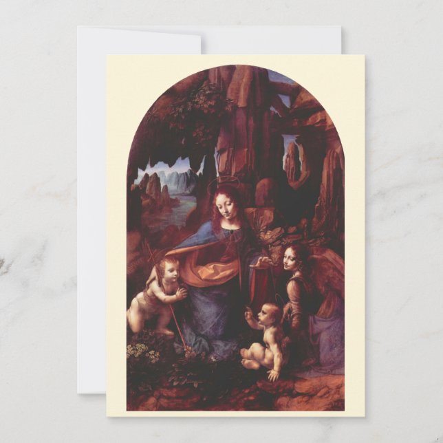Virgen de Leonardo da Vinci (Madonna) de las Rocas (Anverso)