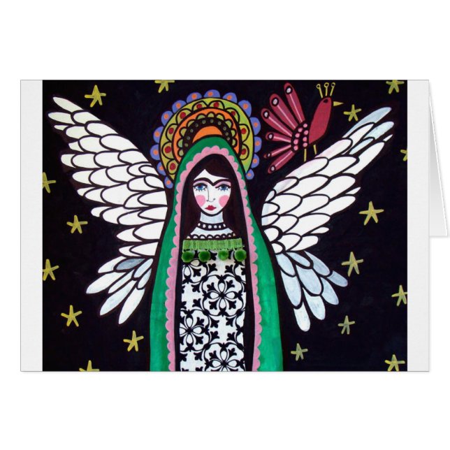 Virgen del ángel del arte de Guadalupe por el (Anverso (Horizontal))