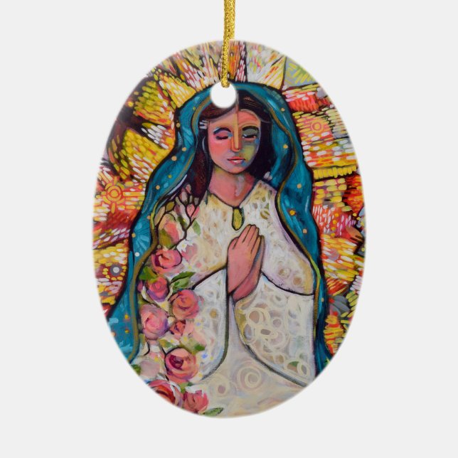 Virgen del ornamento del navidad de Guadalupe (Frente)