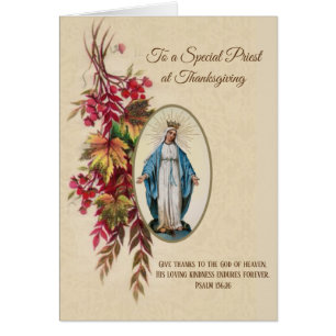 Virgen del Sacerdote de Acción de Gracias María Fl
