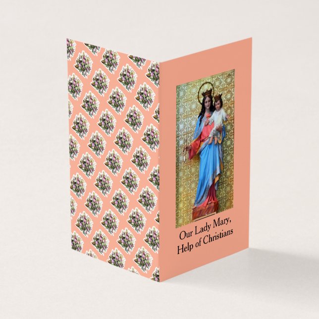 Virgen María, Auxilio de los Cristianos, Tarjeta d (Exterior)