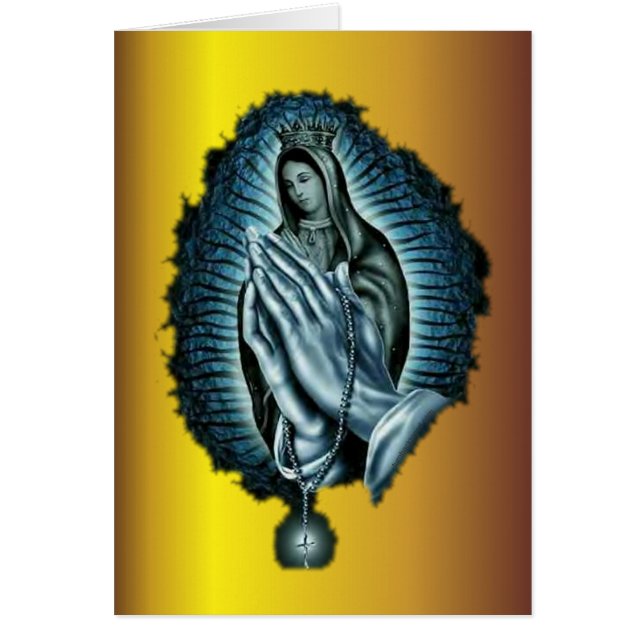Virgen María bendecido rezo púrpura (Frente)