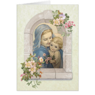 Virgen María bendecido vintage Jesús religioso